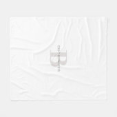Stilvolle moderne Bezeichnung & Monogramm Fleecedecke (Vorderseite (Horizontal))