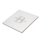 Stilvolle moderne Bezeichnung & Monogramm Fliese (Seite)