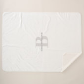 Stilvolle moderne Bezeichnung & Monogramm Sherpadecke (Vorderseite (Horizontal))