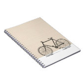 Stilvolle Moderne Bike Bicycle Line Zeichn Notizblock (Rechte Seite)