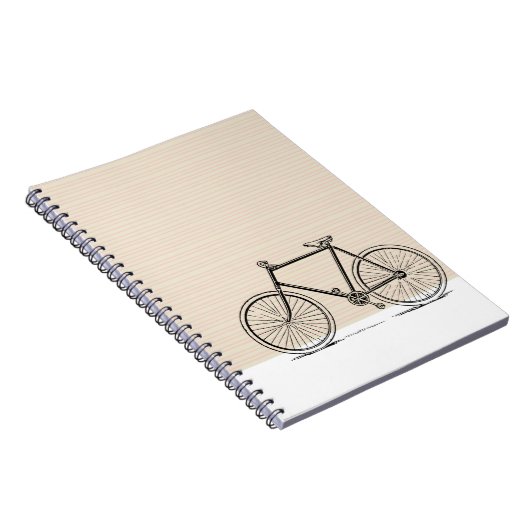 Stilvolle Moderne Bike Bicycle Line Zeichn Notizblock (Rechte Seite)