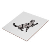 Stilvolle, moderne Black Graphic Cat Fliese (Seite)