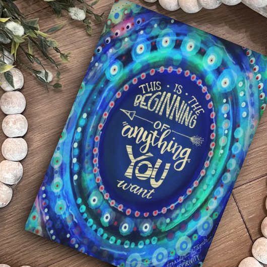 Stilvolle Moderne Blauer Anfang von allem, was Sie Karte