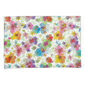 Stilvolle Moderne Blume Blumenmuster, farbenfrohe  Kissenbezug (Vorderseite-Rechts)