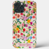 Stilvolle, moderne Blume Feminine Girly Case-Mate iPhone Hülle (Rückseite)