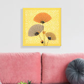 Stilvolle moderne BlumenIllustration des Mittelalt Leinwanddruck (Insitu (Wohnzimmer))