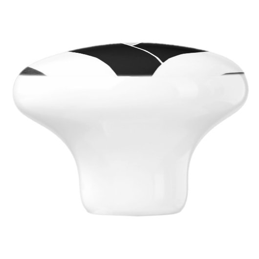 stilvolle moderne Chevrons Keramikknauf (Seitenansicht)