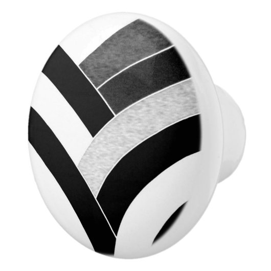 stilvolle moderne Chevrons Keramikknauf (Rechts)