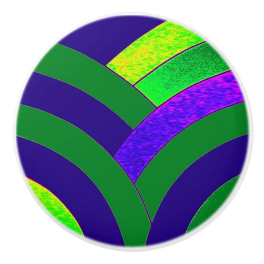 stilvolle moderne Chevrons Keramikknauf (Vorderseite)