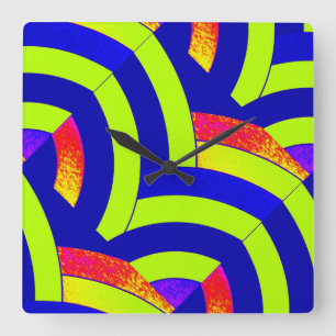stilvolle, moderne Chevrons Quadratische Wanduhr