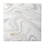 Stilvolle moderne Curves Grau Beige Weißer Marmor  Fliese<br><div class="desc">Sie wollen ein wenig anders und originell sein? Dieses moderne Imitat aus Stein hellgrauem, beigefarbenem Marmor imitiert die Keramik druckende Fliesen ist genau das, was Sie brauchen. Erhältlich in zwei Größen von 4, 25 x 4, 25 und 6 x 6 Zoll. Bitte beachten Sie, dass es sich um einen Flachdruck...</div>