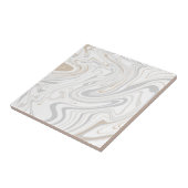 Stilvolle moderne Curves Grau Beige Weißer Marmor Fliese (Seite)