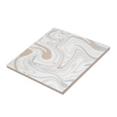 Stilvolle moderne Curves Grau Beige Weißer Marmor  Fliese (Seite)