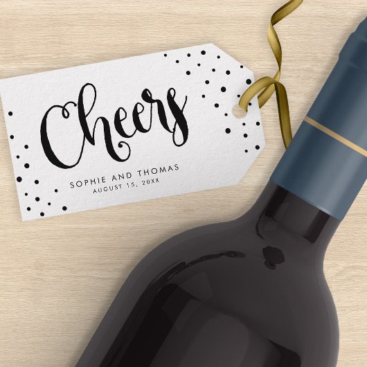 Stilvolle moderne Dots Cheers Fvor Geschenkanhänger