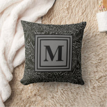 Stilvolle moderne dunkelgraue Monogramm und Muster