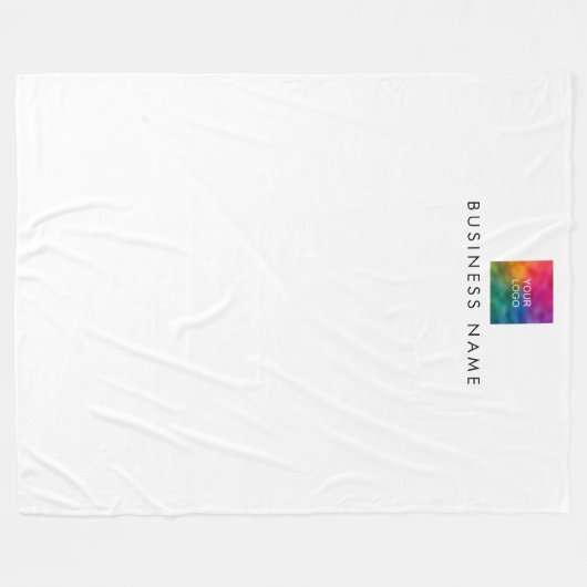 Stilvolle, moderne, einfache Vorlage Ihr Logo hier Fleecedecke (Vorderseite (Horizontal))