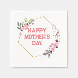 Stilvolle moderne Elegant Happy Mother's Day Napki Serviette