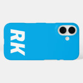 Stilvolle moderne Elegant Name Minimal Solid Blue. Case-Mate iPhone Hülle (Rückseite (Horizontal))