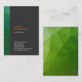 Stilvolle Moderne Elegante Gray Green Stripe Visitenkarte (Vorne/Hinten)