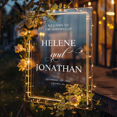 Stilvolle Moderne Elegante Hochzeit Willkommen Fensteraufkleber