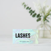 Stilvolle, moderne, elegante Holografie-Lashes Visitenkarte (Stehend Vorderseite)