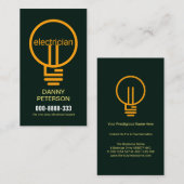 Stilvolle moderne elektrische Bulb Filament Visitenkarte (Vorne/Hinten)