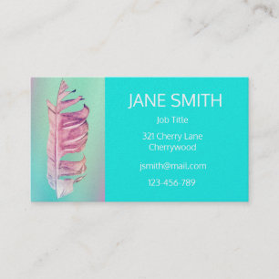 Stilvolle, moderne Federkunst anpassbar Visitenkarte