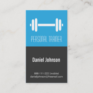 Stilvolle moderne Fitness-Personaltrainer-Gewichte Visitenkarte