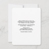 Stilvolle moderne Foto Save the Date Card (Rückseite)