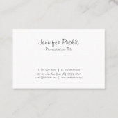 Stilvolle moderne Freehand Script Calligraphy Slee Visitenkarte (Vorderseite)