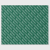 stilvolle, moderne, frisch grüne Farbe frohe Weihn Geschenkpapier (Flach)