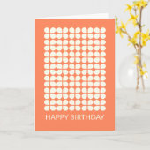 Stilvolle moderne geometrische botanische Orange G Karte (Gelbe Blume)