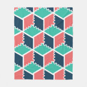 Stilvolle, moderne geometrische Farbkugel Fleecedecke (Vorderseite)