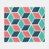 Stilvolle, moderne geometrische Farbkugel Fleecedecke (Vorderseite (Horizontal))