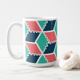 Stilvolle, moderne geometrische Farbkugel Kaffeetasse