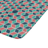 Stilvolle, moderne geometrische Farbkugel Schneidebrett (Ecke)
