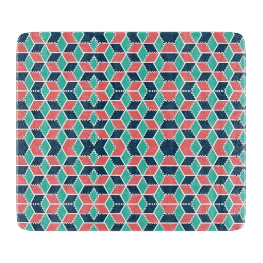 Stilvolle, moderne geometrische Farbkugel Schneidebrett (Vorderseite)