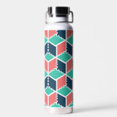Stilvolle, moderne geometrische Farbkugel Trinkflasche (Rückseite)