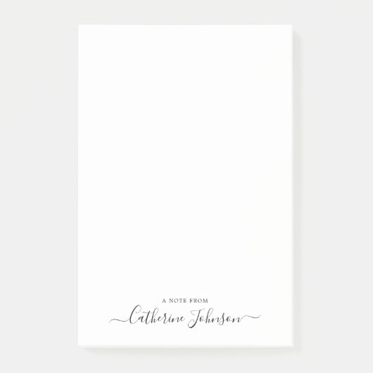 Stilvolle, moderne Girly Script Calligrafy Note fr Post-it Klebezettel (Vorderseite)