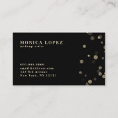 Stilvolle, moderne Goldpuppen Visitenkarte (Rückseite)