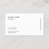 Stilvolle moderne Handschrift Beruflich Einfach Visitenkarte (Rückseite)