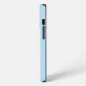 Stilvolle moderne, hellblaue Mit Monogramm Skriptb iPhone Hülle (Linke Seite)