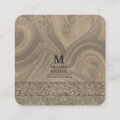 Stilvolle moderne Holzkunstpapierkarte Quadratische Visitenkarte (Vorderseite)