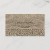 Stilvolle moderne Holzkunstpapierkarte Visitenkarte (Rückseite)