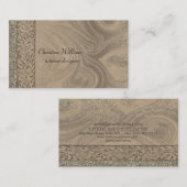 Stilvolle moderne Holzkunstpapierkarte Visitenkarte (Vorne/Hinten)