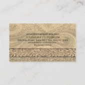 Stilvolle moderne Holzkunstpapierkarte Visitenkarte (Rückseite)