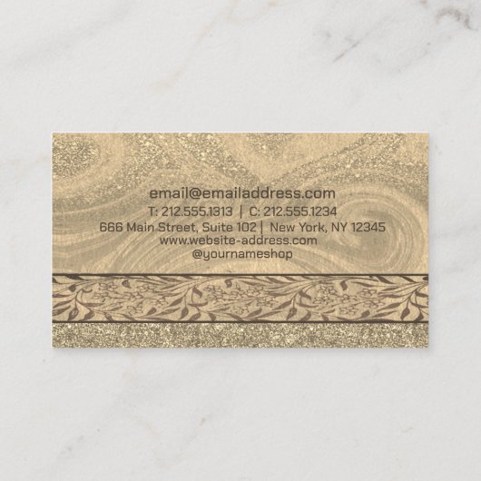 Stilvolle moderne Holzkunstpapierkarte Visitenkarte (Rückseite)