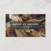 Stilvolle moderne Holzschmiedebauweise Visitenkarte (Vorderseite)