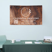 Stilvolle, moderne Holzschmuck-Logos QR-Code Banner (Messeveranstaltung)