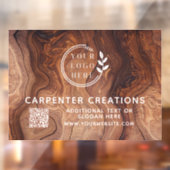 Stilvolle, moderne Holzschmuck-Logos QR-Code Fensteraufkleber (Blatt 2)